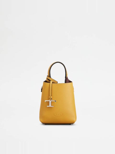 Tod's TOD'S MICRO BAG IN LEATHER - YELLOW