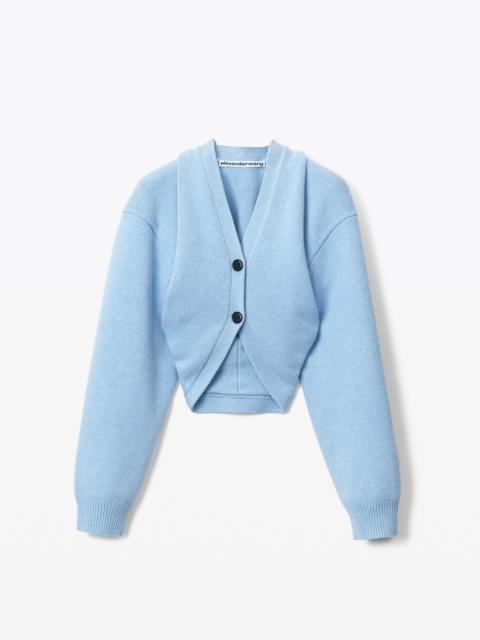 Alexander Wang BACK KNOT CARDIGAN IN CASHMERE WOOL