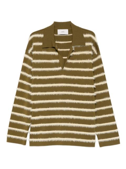 AMI Paris striped long-sleeve sweater