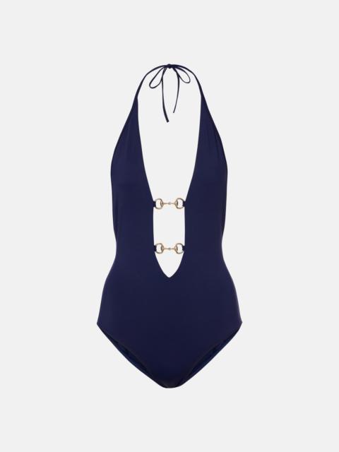 GUCCI Horsebit halterneck swimsuit
