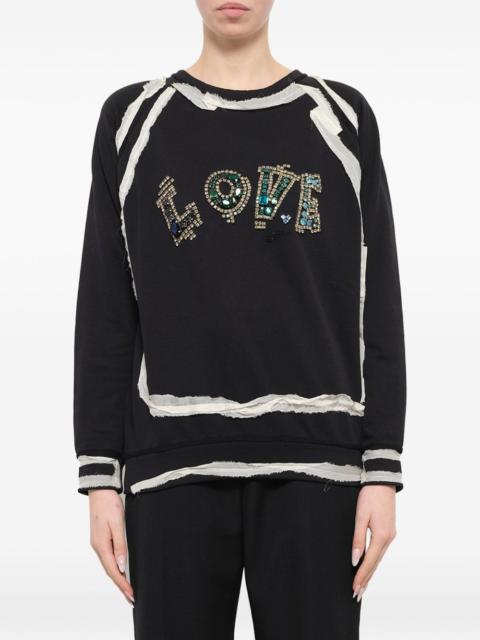 Lanvin love-embroidered sweatshirt