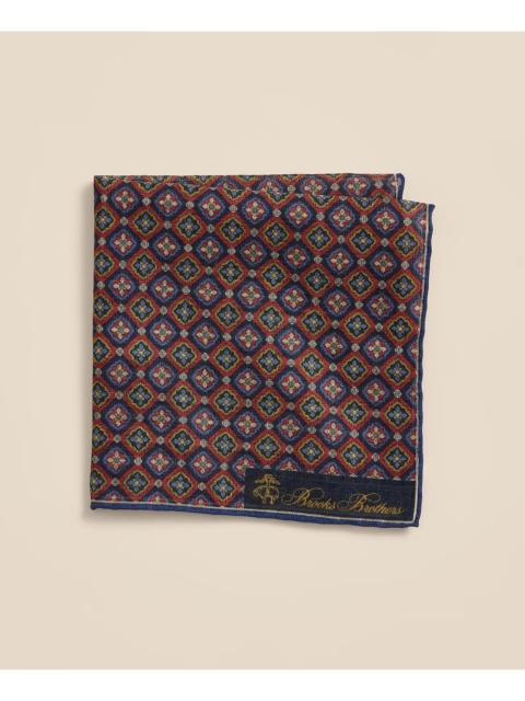 Brooks Brothers Cotton-Linen Foulard Print Pocket Square