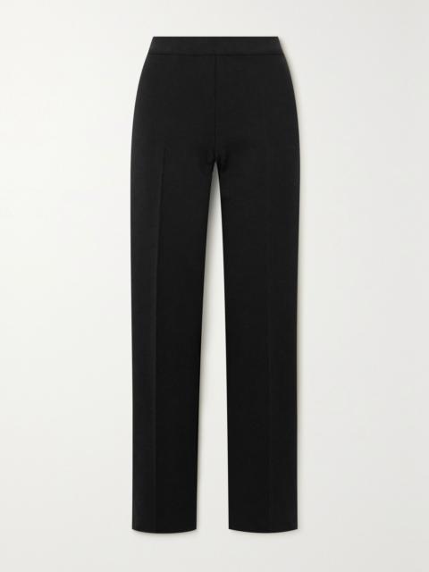 HIGH SPORT Jules stretch-cotton straight-leg pants Black