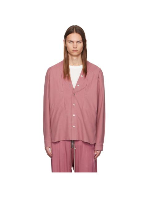 Rick Owens Pink Porterville Larry Fogpocket Long Sleeve Shirt