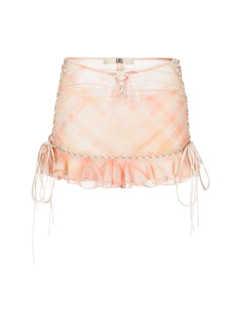 KNWLS silk scallop skirt
