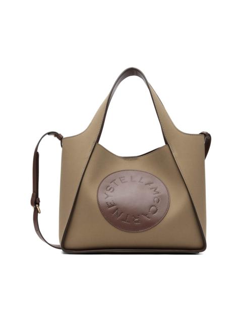Stella McCartney Khaki Logo Crossbody Tote