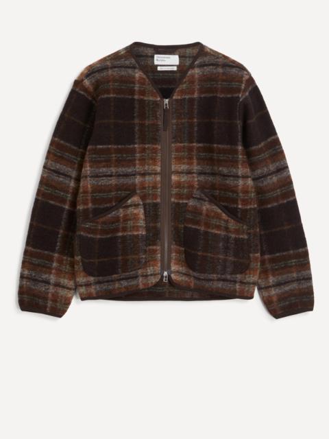 Universal Works Brown Pino Wool-Fleece Military Liner Jacket