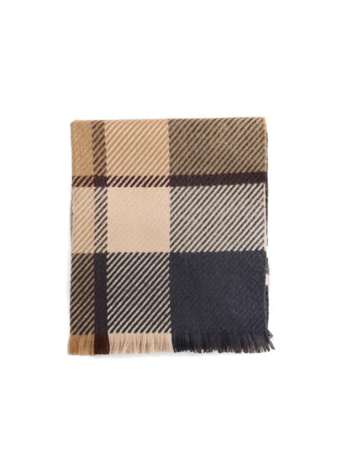 Barbour Blair tartan fringed scarf
