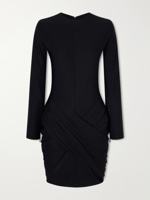 JACQUEMUS La Mini Robe De Minuit draped stretch-jersey mini dress Black