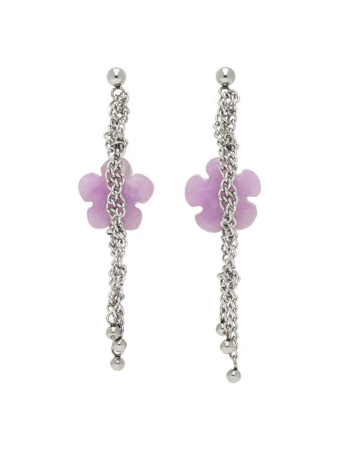 MARLAND BACKUS Pink Flower Earrings
