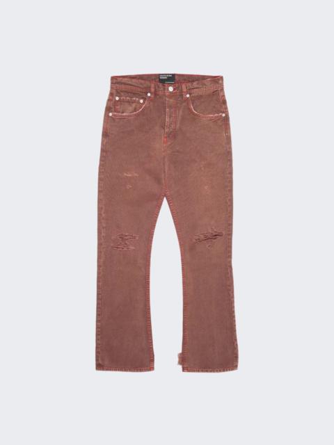 Enfants Riches Déprimés Psychic Youth Flare Jeans Brown and Red