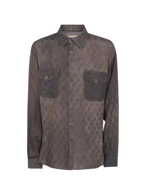 UMA WANG buttoned diamond shirt