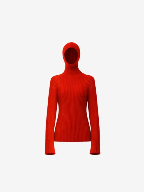 The Frankie Shop Larice Hooded Knit Top - Red