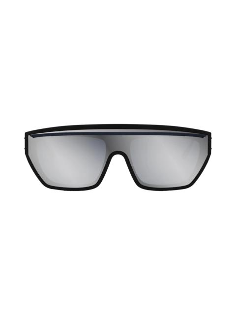 'DiorClub M7U Mask Sunglasses in Matte Black /Smoke Mirror