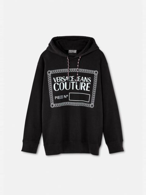 VERSACE JEANS COUTURE Piece Number Logo Hoodie