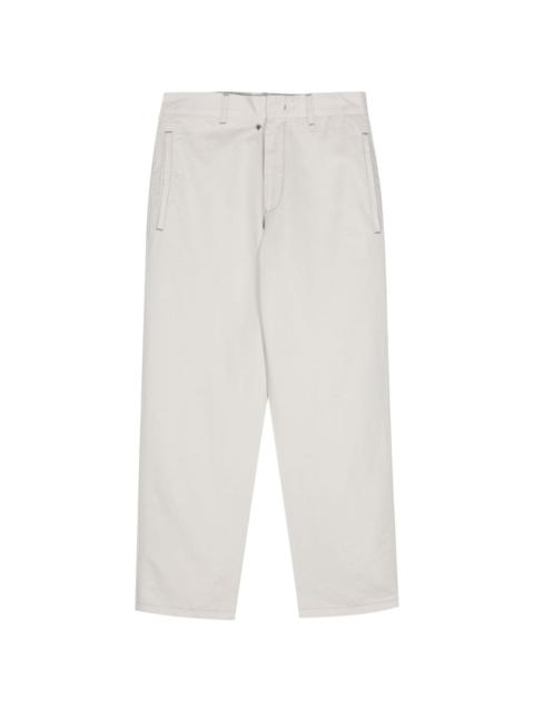 linen-blend tapered trousers