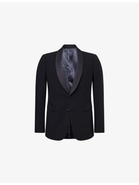 GIORGIO ARMANI Single-Breasted Curved-Lapel Wool Blazer