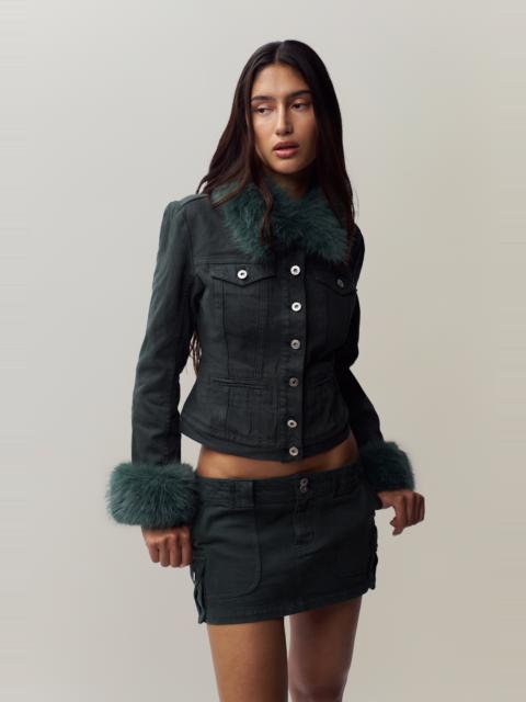 GUIZIO ARES FAUX FUR JACKET