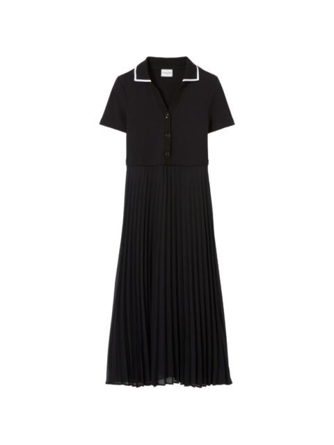 Claudie Pierlot pleated short-sleeve dress