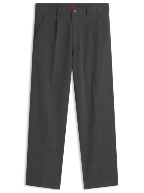 HUGO RELAXED-FIT WIDE-LEG PANTS IN PERFORMANCE-STRETCH FABRIC