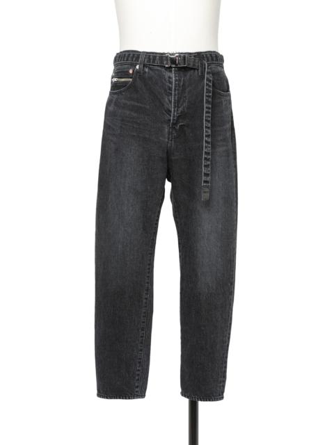 Cropped Tapered Denim Pants