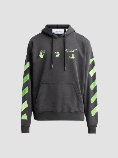 Off-White Men's Bacco Arrow Skate Hoodie - Garment Dyed