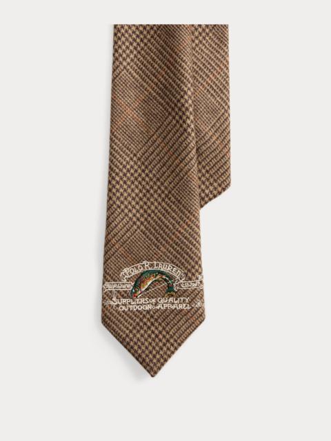 Polo Ralph Lauren Embroidered Plaid Wool Tie