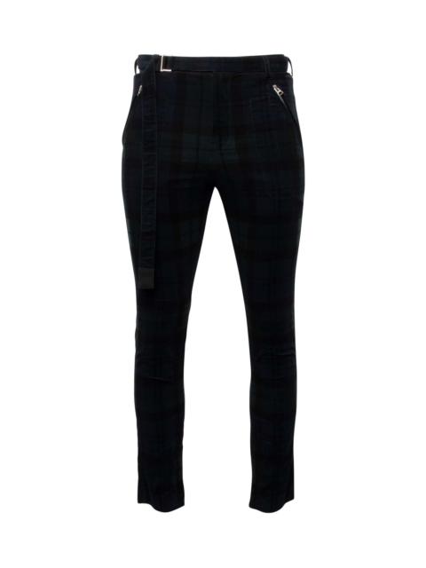 sacai Check Corduroy Pants in Black