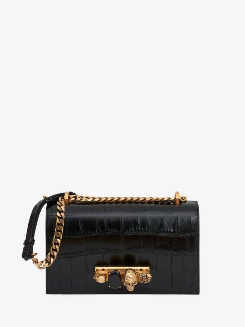 Women's Jewelled Satchel in Black