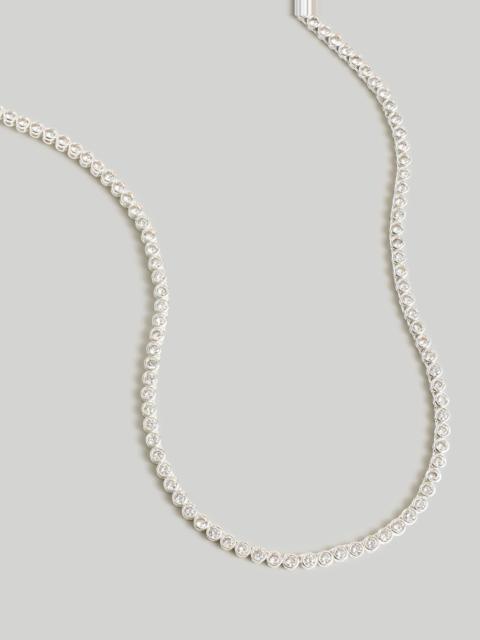 Madewell The Tennis Collection Bezel Set Crystal Necklace