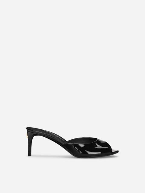Patent leather mules