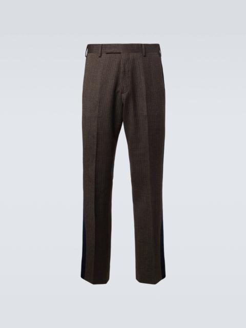 WALES BONNER Alto pinstripe wool-blend slim pants