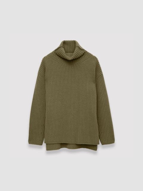 Cardigan Stitch High Neck Jumper