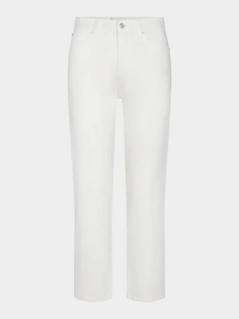 FRAME The Hang Coated Straight-Leg Jeans