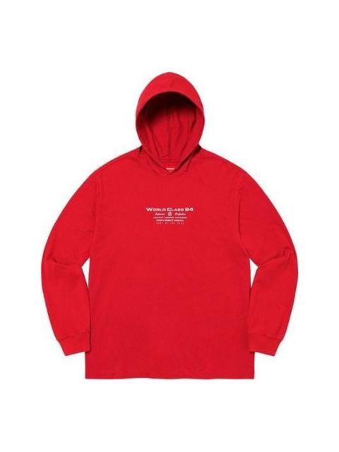 Supreme Best Of The Best Hooded L/S Top 'Red White' SUP-FW20-323