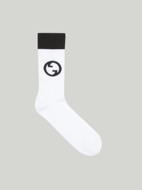 Round Interlocking G cotton socks