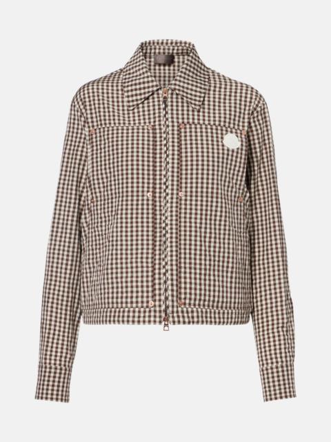 Moncler Checked cotton-blend jacket