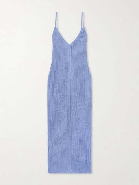 HAIGHT Luna Open-knit Midi Dress
