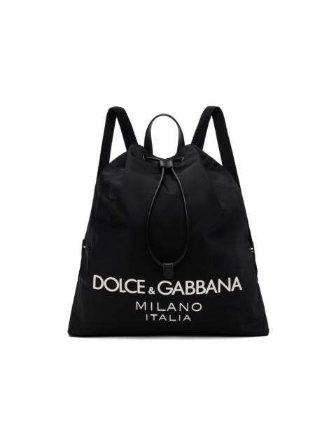 Dolce & Gabbana Black Nylon Backpack