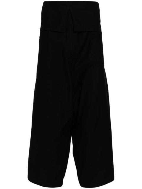 Yohji Yamamoto drop-crotch cotton trousers