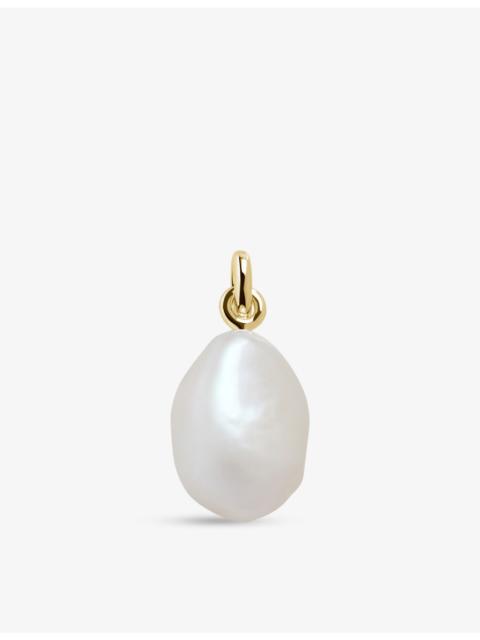 MONICA VINADER 14ct Yellow-Gold and Baroque Pearl Charm