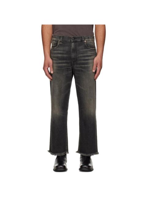R13 Black Washed Boyfriend Jeans