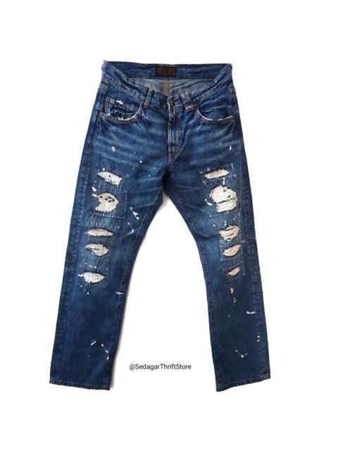 Other Designers Denim & Co. × Japanese Brand - 💥STEAL💥 Cube Sugar Patchwork Distressed Jeans