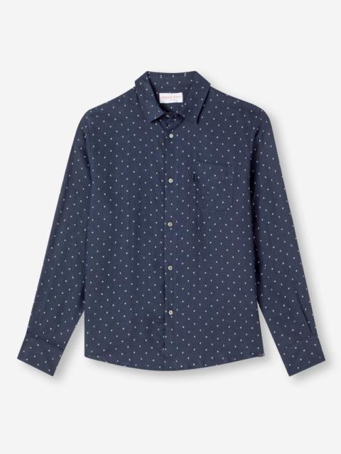 Men's Shirt Milan 22 Linen Navy