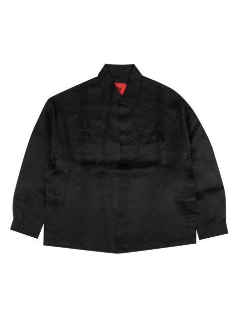 424 424 Logo Long-Sleeve Button Down Shirt 'Black'