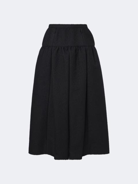 Dolce & Gabbana Gathered wool and silk-blend midi skirt
