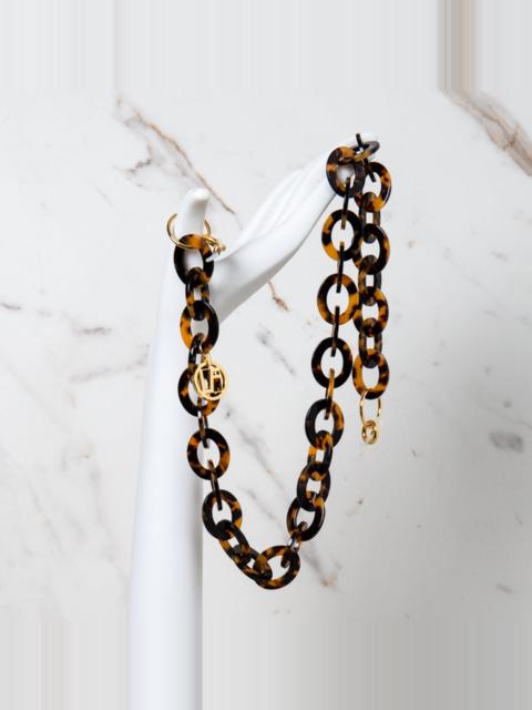 LINDA FARROW TORTOISESHELL OVAL LINK ACETATE CHAIN