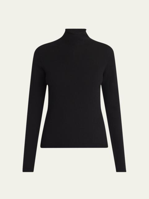 The Row Ilmo Fitted Turtleneck Cashmere Top