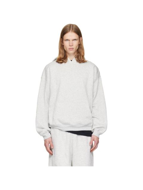SKIMS Gray Fleece Lounge Relaxed Hoodie