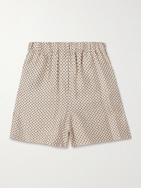 Loro Piana Angelo Printed Silk-twill Shorts
